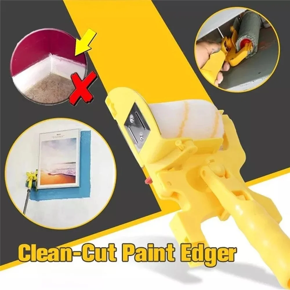 Paint Edger Replacement Rollers Brushes Tool Multifunctional Wall Painting Edge Banding Brush For Ceiling Skirting Trimming Set