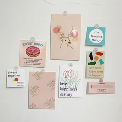 8Pcs/set Postcards Cute Tulip Card Hand Account Material Card Wall Desktop Decoration Background Photo Prop Card Journal