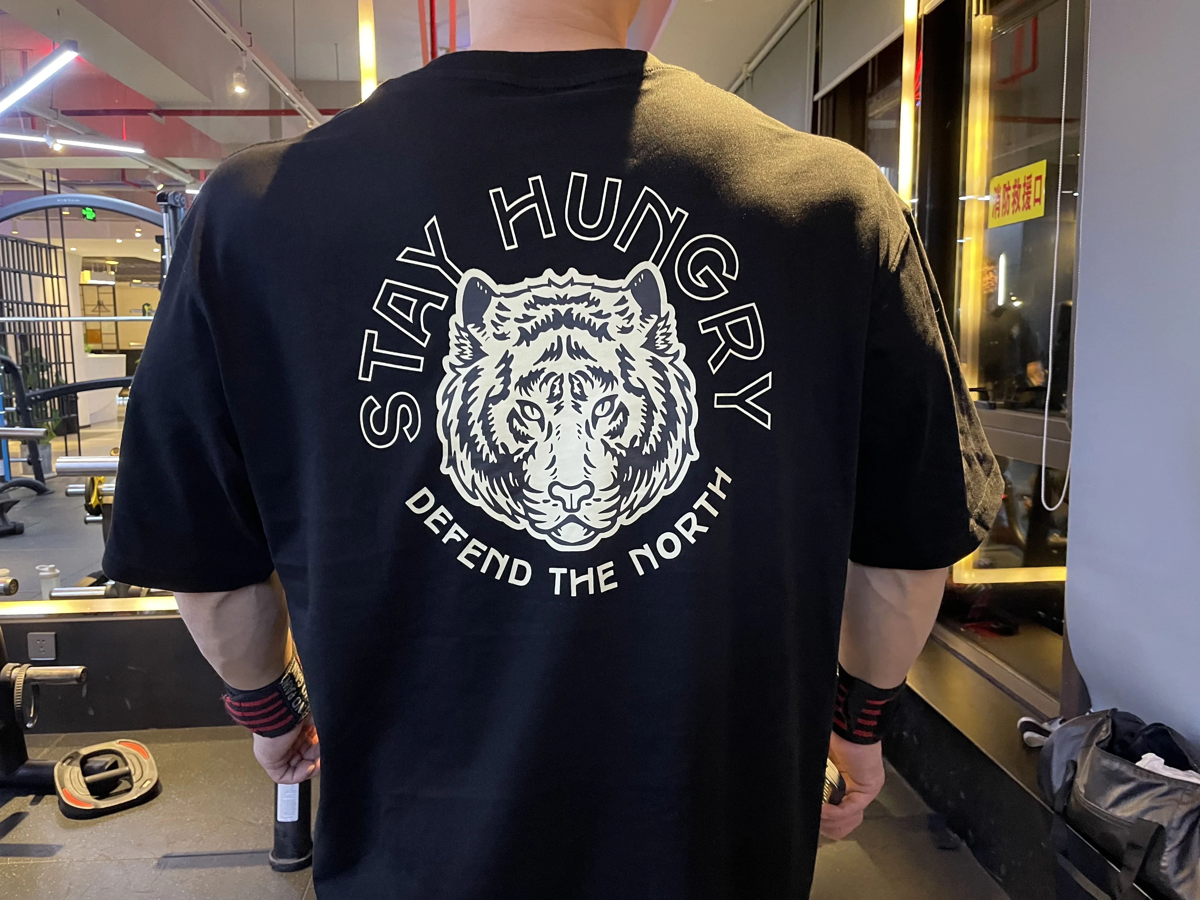 New Summer Chris Tiger Head Loose Fitness Short Sleeve Pure Cotton Comfort T-Shirt for Men Gym Training Casual Streetwear