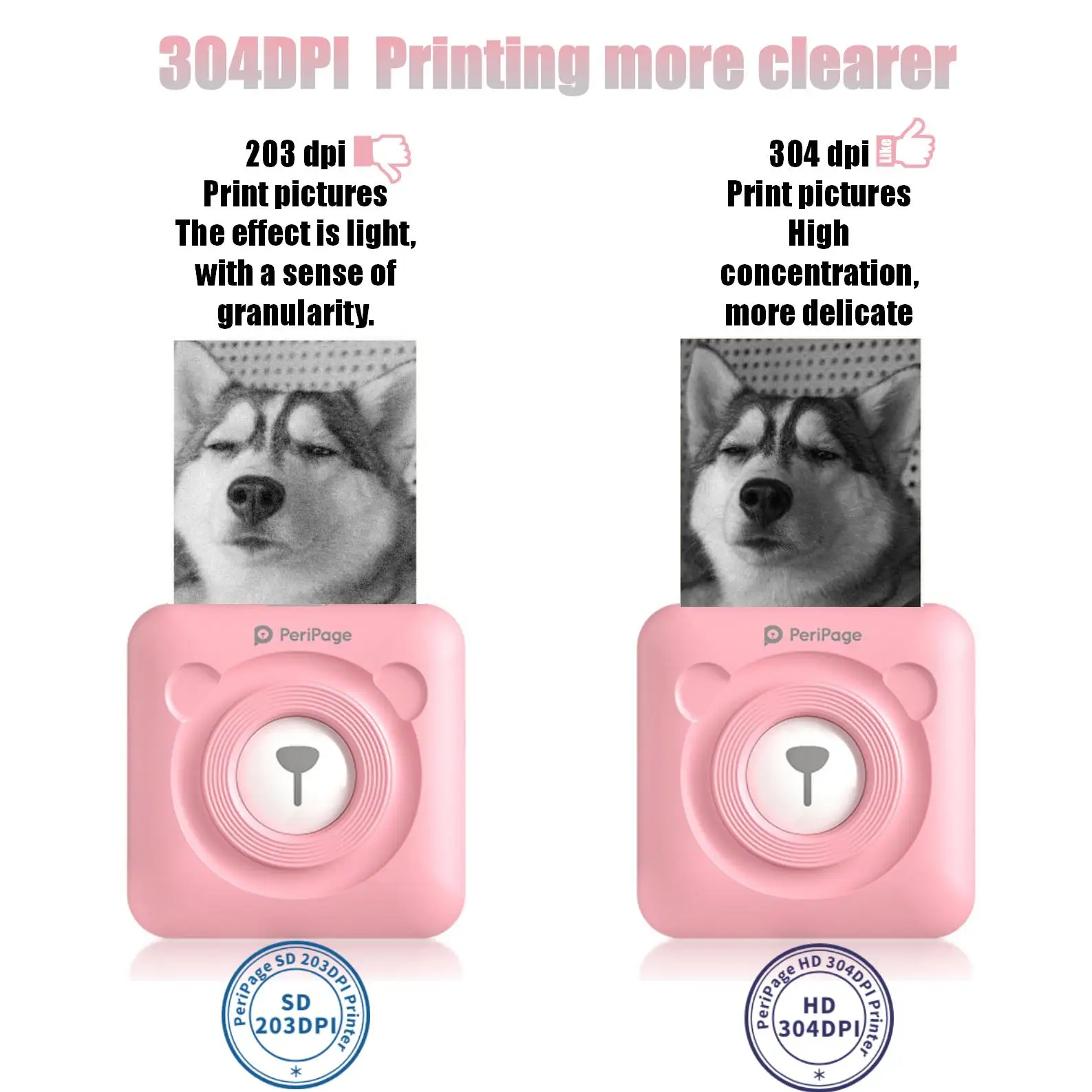 PeriPage 304 DPI Mini Photo Bluetooth Pocket Printer Wireless Portabl Sticker Thermal Printer For Mobile phone Android and iOS