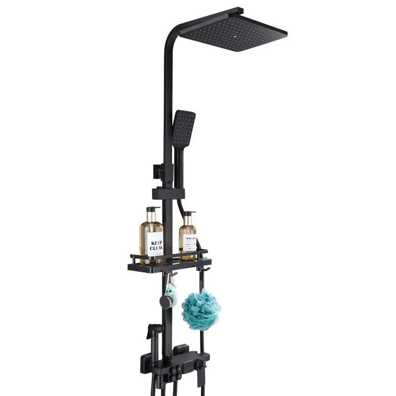 Bathroom Copper Shower Head Set Home Bathroom Black Constant