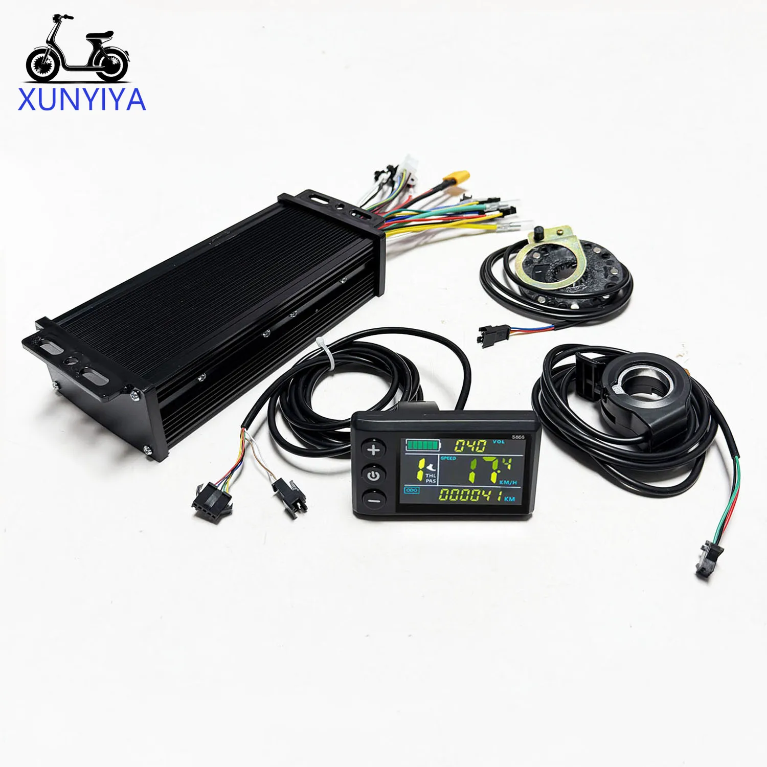 40A 1000W-2000W 사인파 브러시리스 모터 컨트롤러 36V 48V 64V S866 컬러 LCD 디스플레이+ PAS + 스로틀 키트 (전기 자전거용)