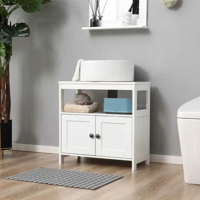 kleankin Bathroom Under Sink Cabinet, Vanity Unit, Pedestal