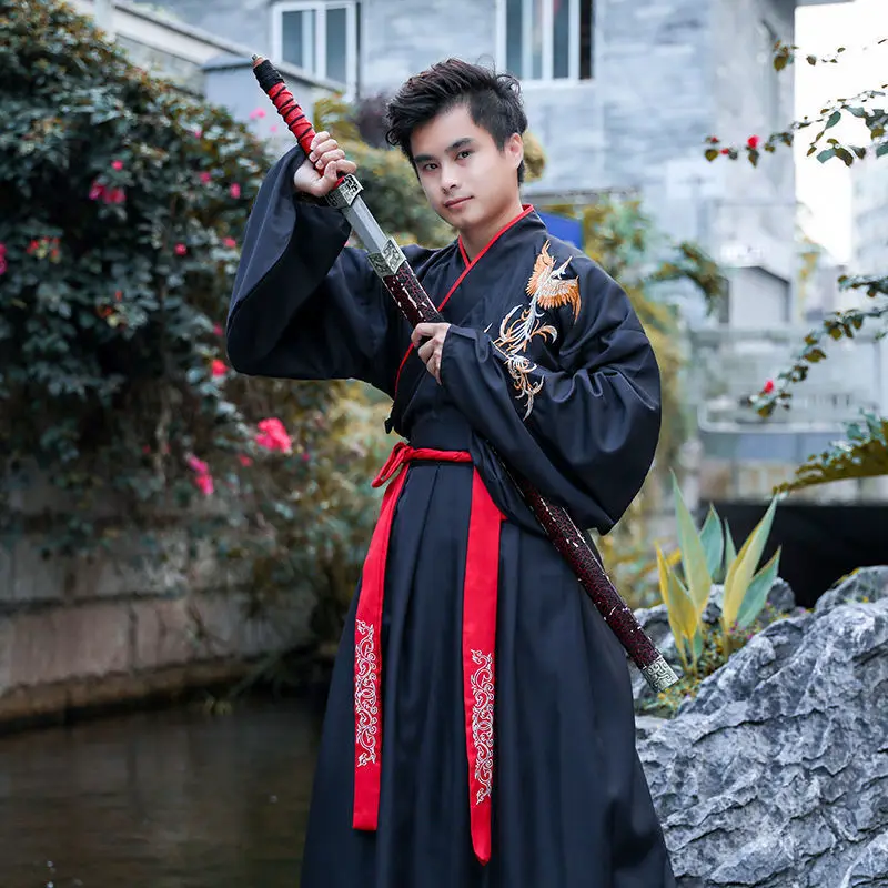 Warrior Hanfu Swordsman Costume Period Lovers Full Sleeve Condor Heroes Clothing Ancient Chinese Women Men Unisex Cosplay Wear percy jackson and the greek heroes