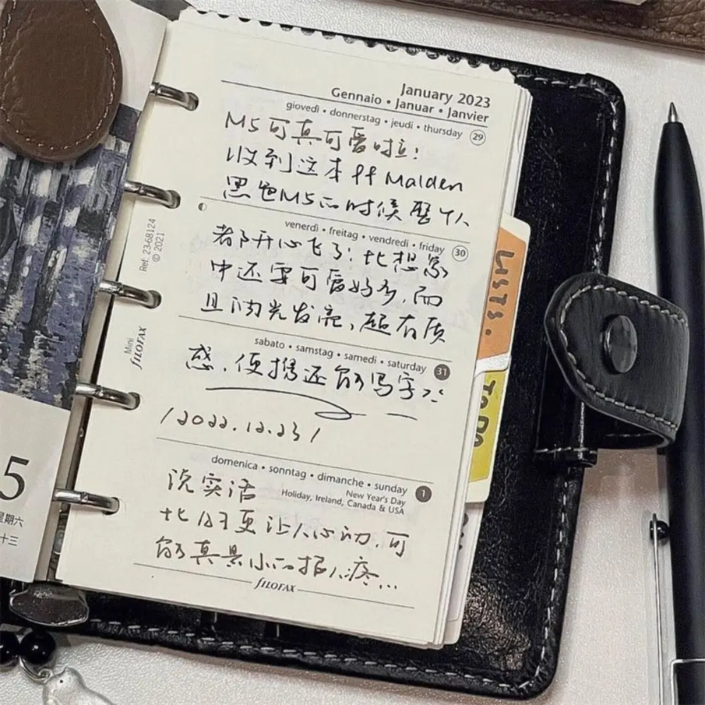 탈부착 가능한 빈 내부 페이지 M5 노트북 쉘 루즈리프 DIY 스크랩북 스케줄..