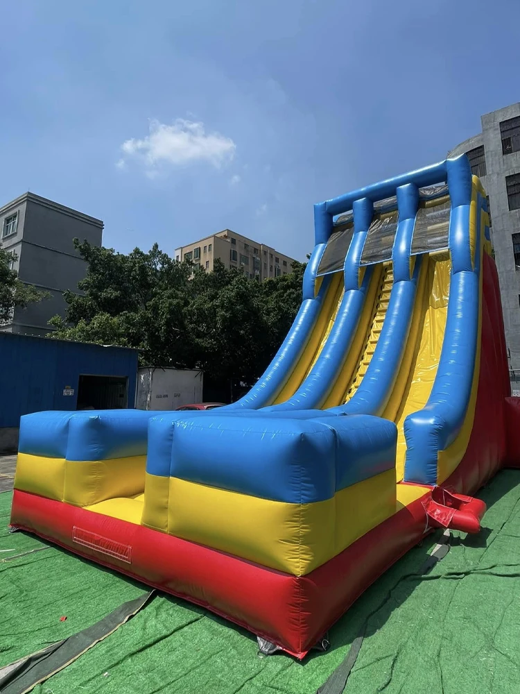 Inflatable Slide Large Outdoor Double Slide Color And Size Can Be Free Blower