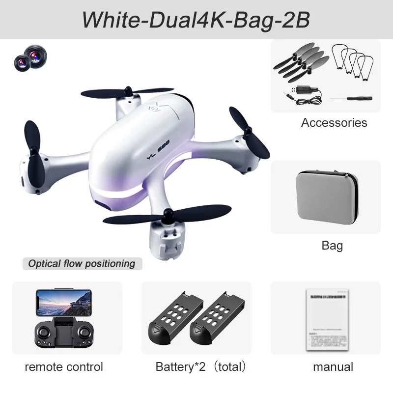 2022 New S88 Drone 4K HD Dual Camera with FPV Optical Flow Positioning RC Helicopter Profesional Quadcopter Mini Dron Boys Toys RC Quadcopter luxury RC Quadcopter