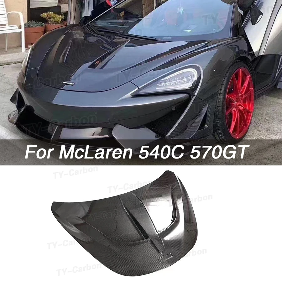 

For McLaren 540c Real Carbon Fiber Front Engine Cover N Style Body Kit For 570S 540 570GT Hood Bonnet Body Kit