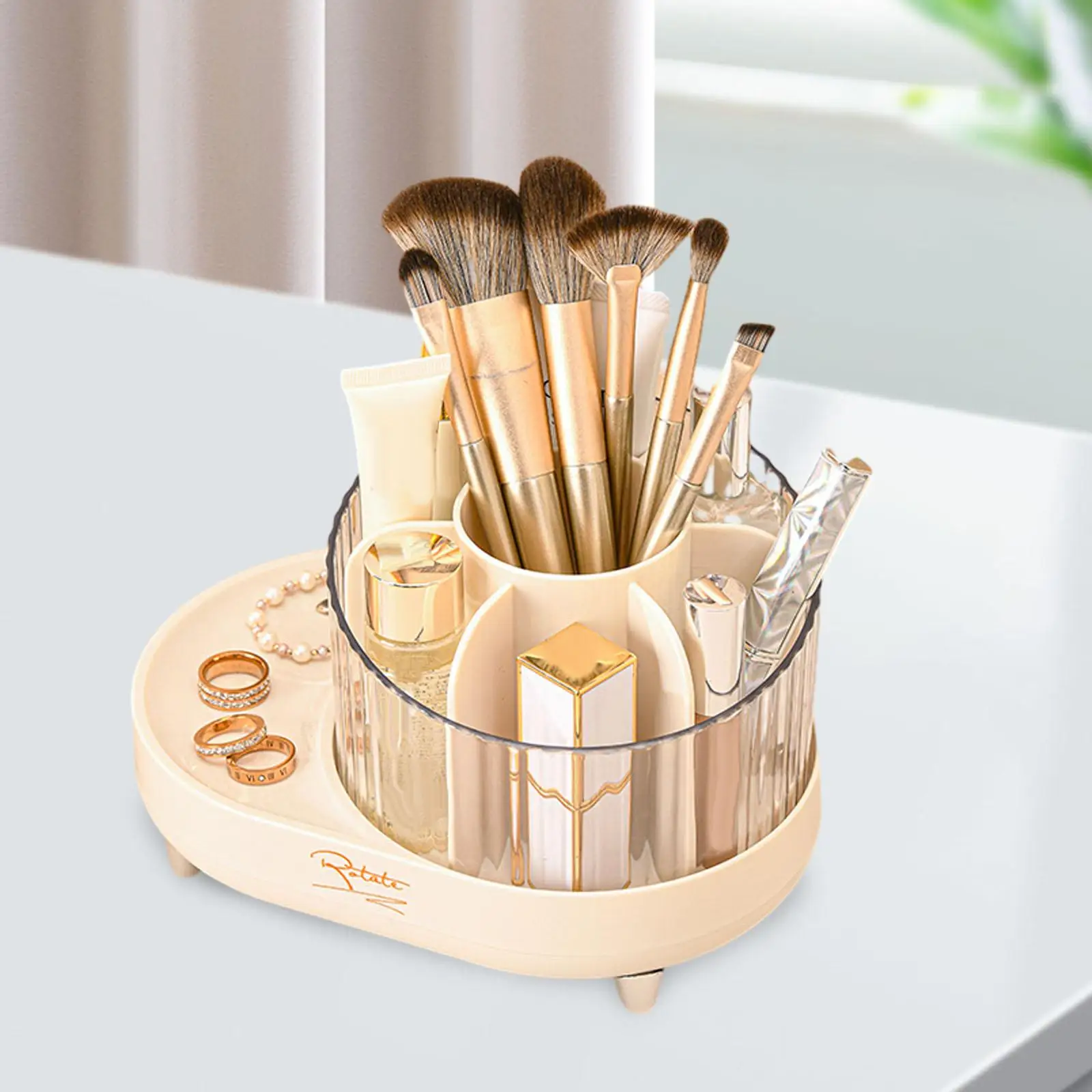 360 Rotating Makeup Organizer Decor Storage Organizer for Vanity Countertop