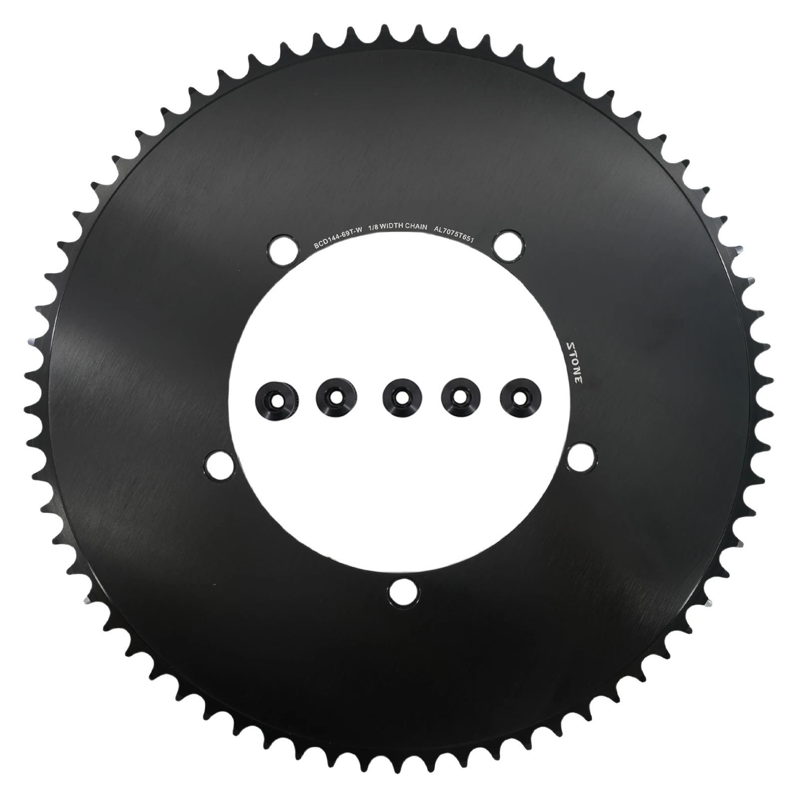 Stone 144 BCD ラウンドチェーンリング ピスト固定ギアトラック