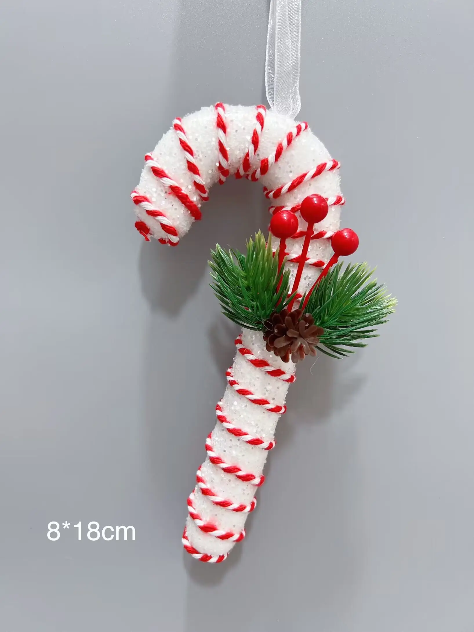 

Рождественские украшения, пурпурно-Белые Подвески из тростника, подвески для деревьев, праздничные украшения, оконные стойки и украшения