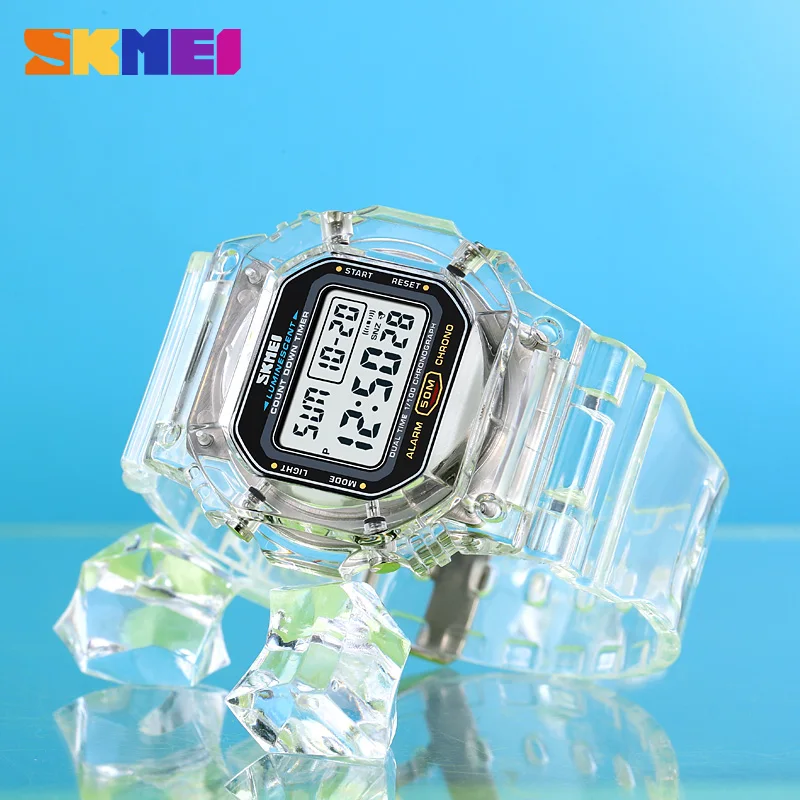 SKMEI 1999 Waterdicht Elektron Horloge Heren Dames Sport Countdown Stopwatch Digitale Horloges Heren Meisjes Klok Reloj Mujer 1622 1629_voghion.com