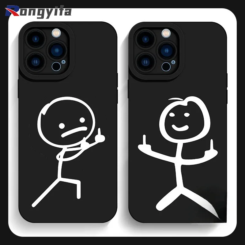 Funny Stick Figure Custodia Per Telefono Per Tecno Spark 10C 10 Pro Go 2023 6 Go Pop 7 Pro Infinix Smart 7 5 Hot 8 Cover Posteriore Matchman