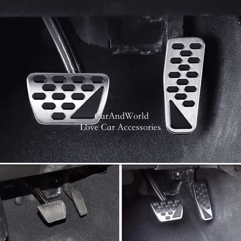 

Aluminium Alloy Car AT Foot Rest Pedals Accelerator Gas Pedal Brake Cover Non-slip Pads For Jeep Wrangler JL Gladiator 2008-2024