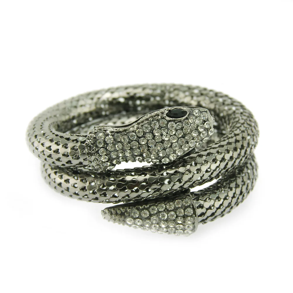 2022 new snake-shaped bracelet punk exaggerated fashion multi-layer full diamond multi-strand snake bracelet 4