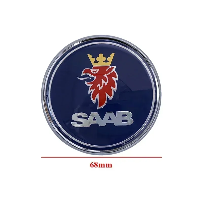 자동차 SAAB 전면 후드 보넷 로고, 후면 트렁크 부트 배지 엠블럼, SAAB 9 3 9 5 9-3 9-5 스티커 액세서리, 68mm