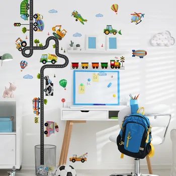 Adesivi murali per vagoni ferroviari Carta fai da te Sfondo Muro Camera dei bambini Decorazione per la scuola materna Autoadesiva rimovibile impermeabile