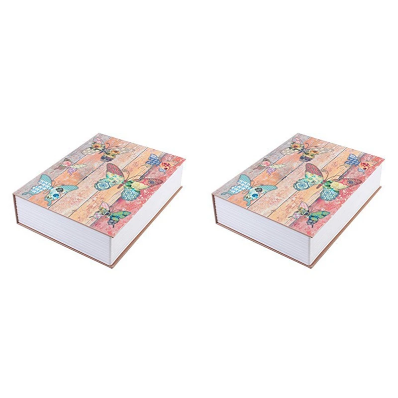 2X Mini Dictionary Safe Box Storage Box Butterfly Book Secret Security Safe Lock Per Gioielli Chiave Oggetti Di Valore