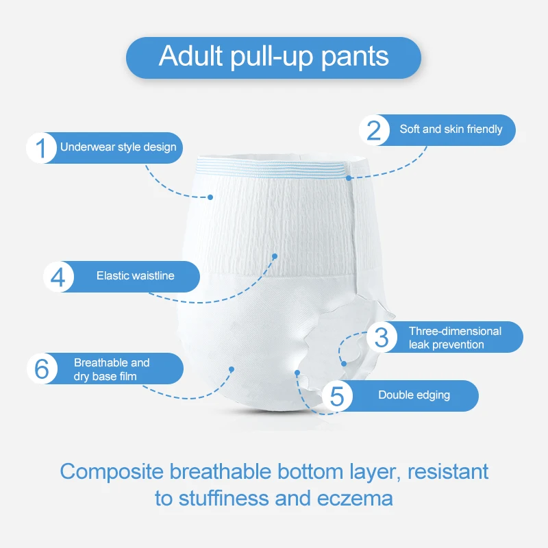 M Size, 10 Pieces, Ultra-Thin Breathable Adult Diapers, 30 Pieces, Highly Absorbent, Essential for Incontinence Care, Comfortable and Close-Fitting, Suitable for Long-Term Use - 6