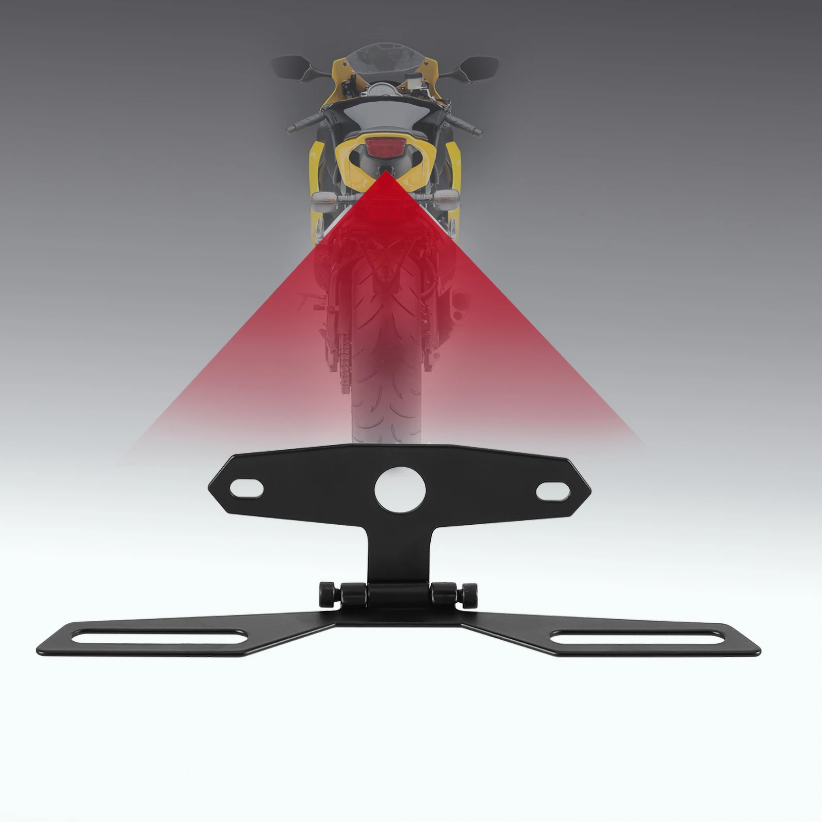 Folding License Plate Tail Light Holder Rear Bracket Mount Motorcycle ATV motorcycle tail light holder