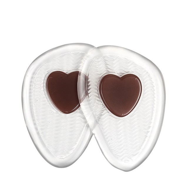 Ladies High Heel Shoe Insole Female Half Pad Reduces Friction Pain Soft Silicone Forefoot Pad Anti-skid Foot Care Pads