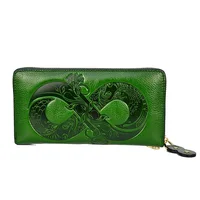 2025 New Genuine Leather Wallet Bag Long Real Cow Leather Purse Women First Layer Cowhide Card Holder Clutch for Cell Phone 1