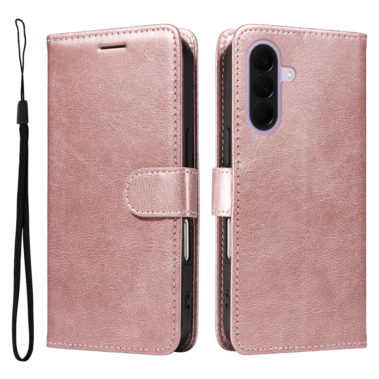 Elegant Leather Wallet Flip Case with Kickstand and Card Holder