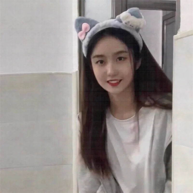 산리오 시리즈 헬로 키티 쿠로미 멜로디, 귀여운 봉제 얼굴 세척 헤어 밴드, 앞머리 헤어 밴드, 탄성 탄성 헤어 밴드, 새로운 패턴