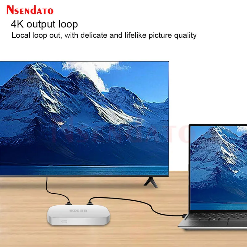 Ezcap374 GameLink Neo 4k 30fps HDMI USB3.2 USB C Video Audio Game Capture Grabber Card Support Pass-Through for Computer TV PC