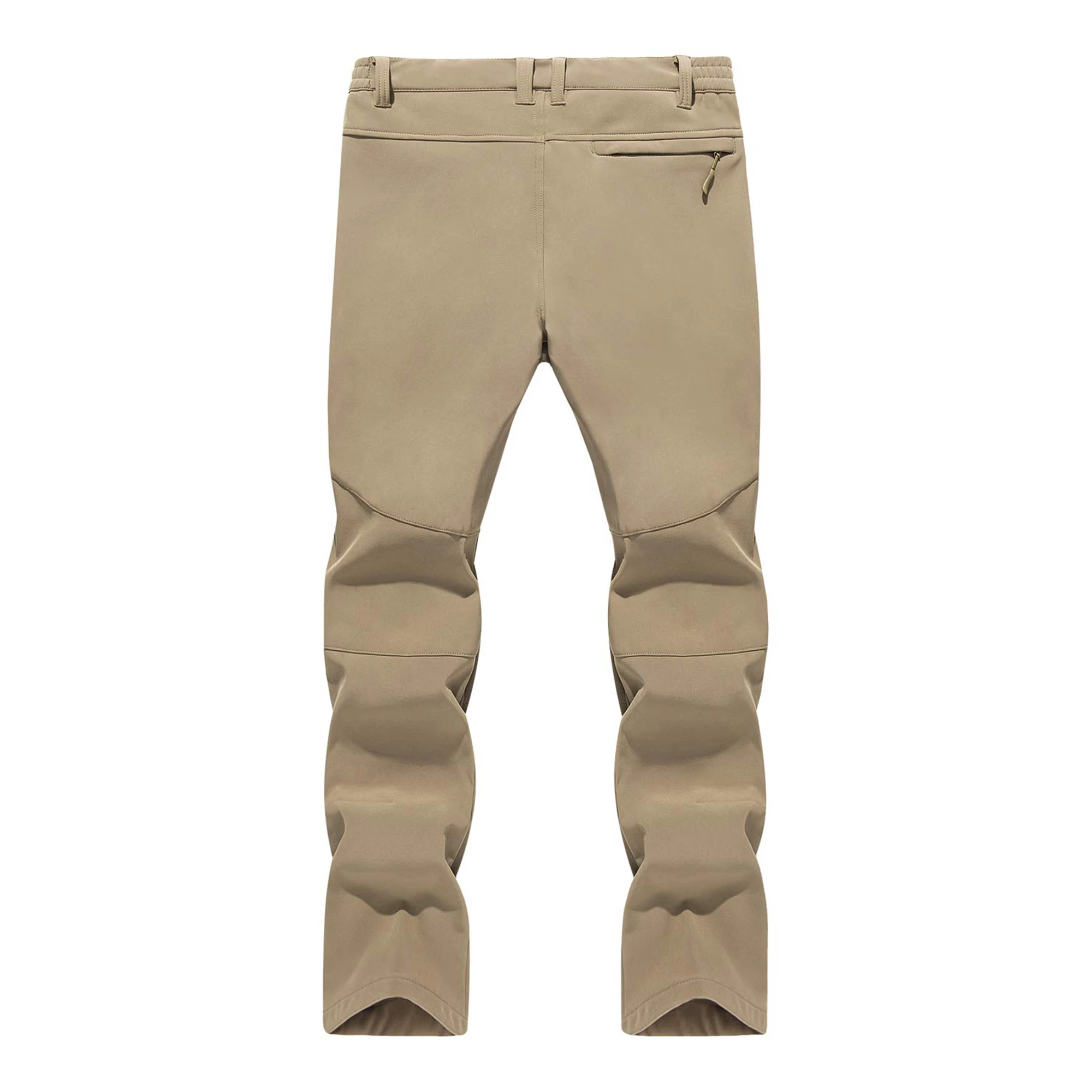 MAGCOMSEN Winter Fleece Men's Pants Warm Casual Straight Trousers 9 Pockets Waterproof Snow Hiking Pants 3