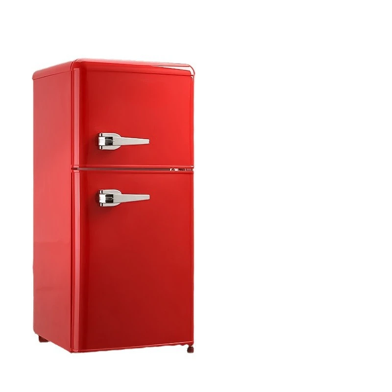 Retro Refrigerator, Small and Medium-sized Household Energy-saving Refrigeration, Freezing, Retro Mini Freezer