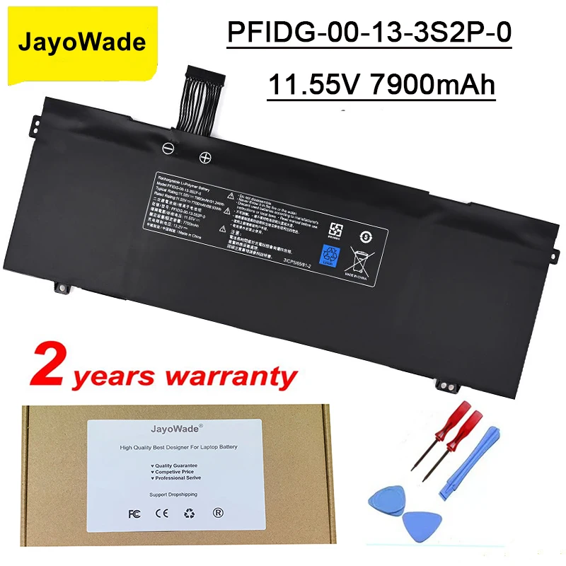 Jayowade Nuova Batteria Per Laptop Pfidg-00-13-3S2P-0 Per Mechrevo Code 01 Air Ii S1 Plus Per Medion Erazer Beast X10 Tongfang Gm7Mphp