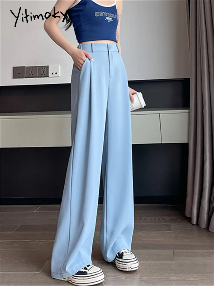 Yitimoky Wide Leg Pants Women Korean Fashion 2022 Casual Loose