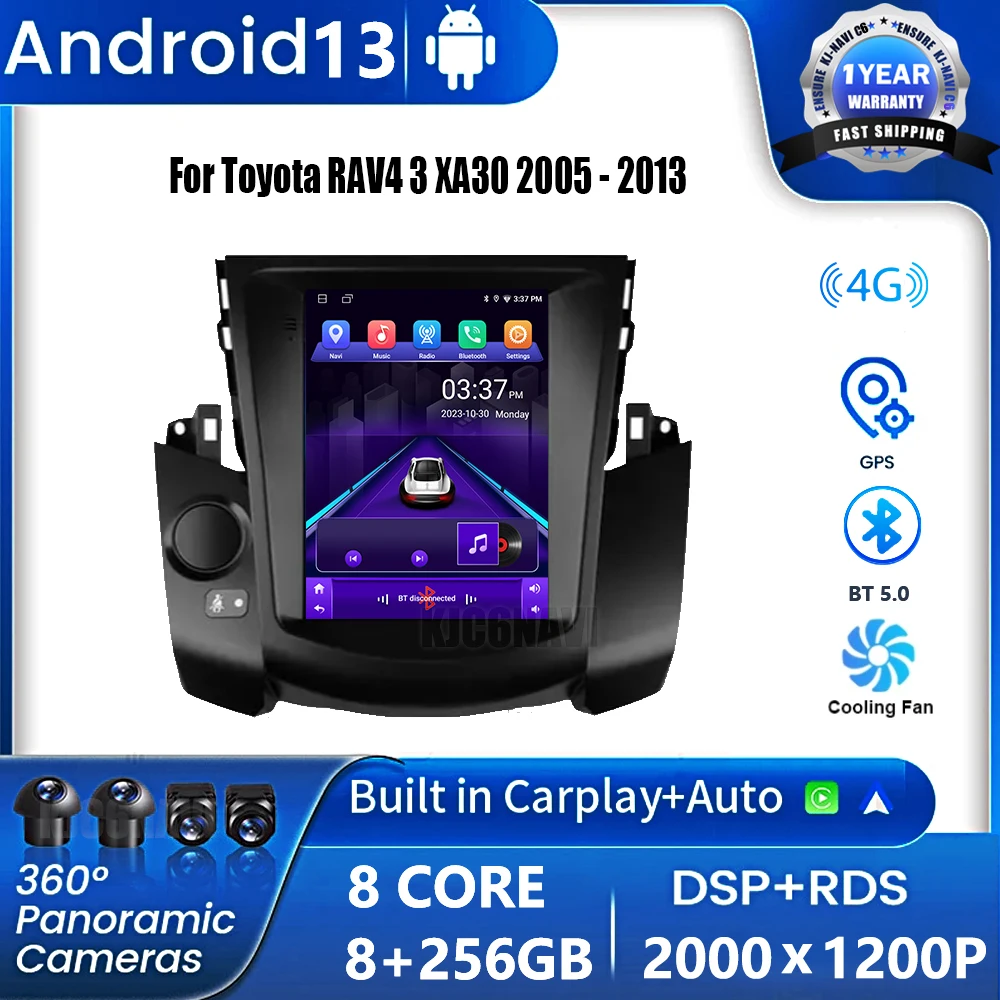 

For Toyota RAV4 3 XA30 2005 - 2013 For screen Car Radio Multimedia Video Player Navigation GPS Android