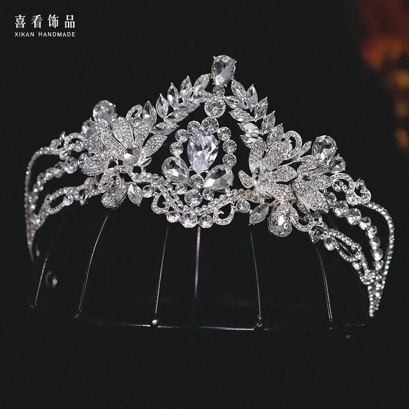 

CC Tiaras and Crowns Women Hair Accessories Bridal Headpiece Engagement Hairwear Wedding Headbands Crystal Coronets Party AN067