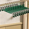 10PCS Metal Trouser Hanger with Adjustable Clip Clothes Hanger Non Slip Stainless Steels for Hanging Trousers/Socks/Skirts/Coats 5
