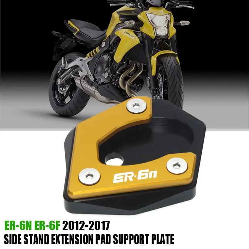 Motorcycle Accessories For Kawasaki Er6N Er6F Er 6N 6F Er-6N Er-6F 2011 - 2014 Kickstand Enlarge Plate Side Stand Extension Pad