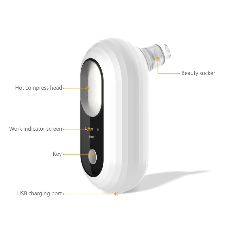 Home use hot compress blackhead remover face removal acne  pore cleanser vaccum suction blackhead remover vacuum 2