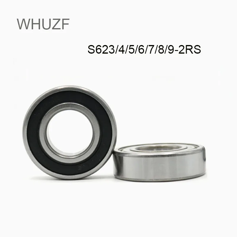 Whuzf 10Pcs Cuscinetti A Sfera In Acciaio Inossidabile S623Rs S624Rs S625Rs S626Rs S627Rs S628Rs S629Rs Abec-7 Cuscinetti A Sfera A Doppia Tenuta