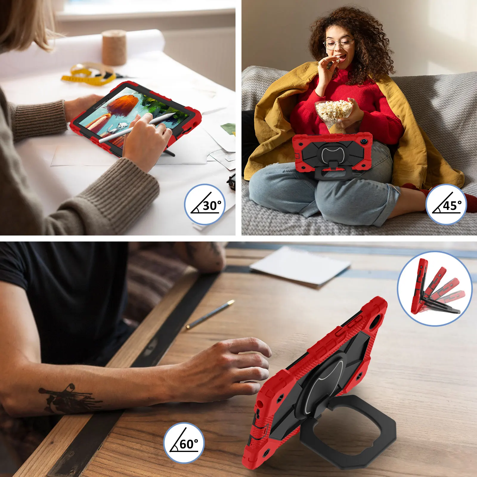 Child-Safe Protective Tablet Cover with Handle and Shoulder Strap