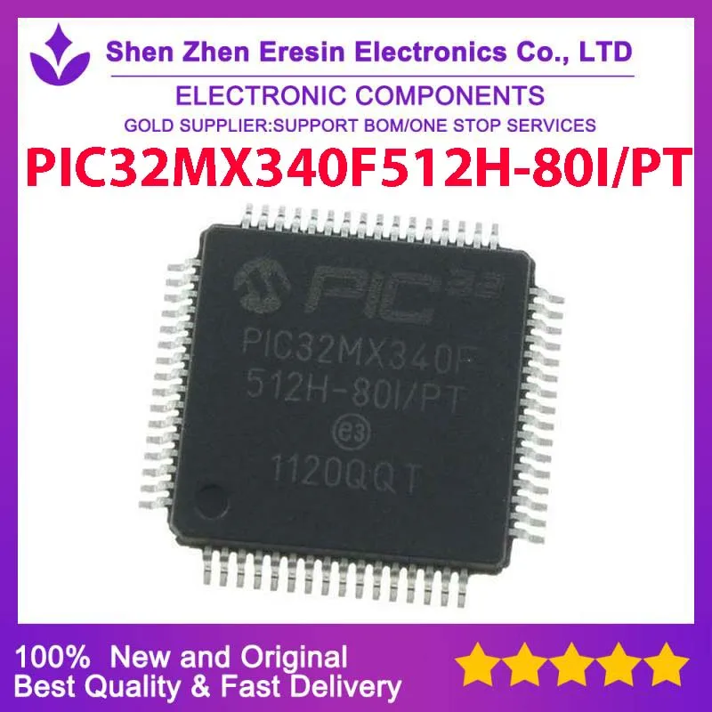 

Free shipping 1PCS/LOT PIC32MX340F512H-80I/PT TQFP64 New and original