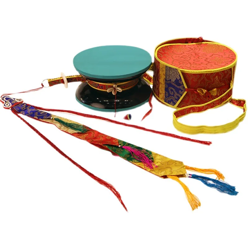 Nepal Hand Drum Sheepskin Drum Tibetan Buddhism Dharma Instrument Percussion for Gifts musical percussion instruments wooden hand drum