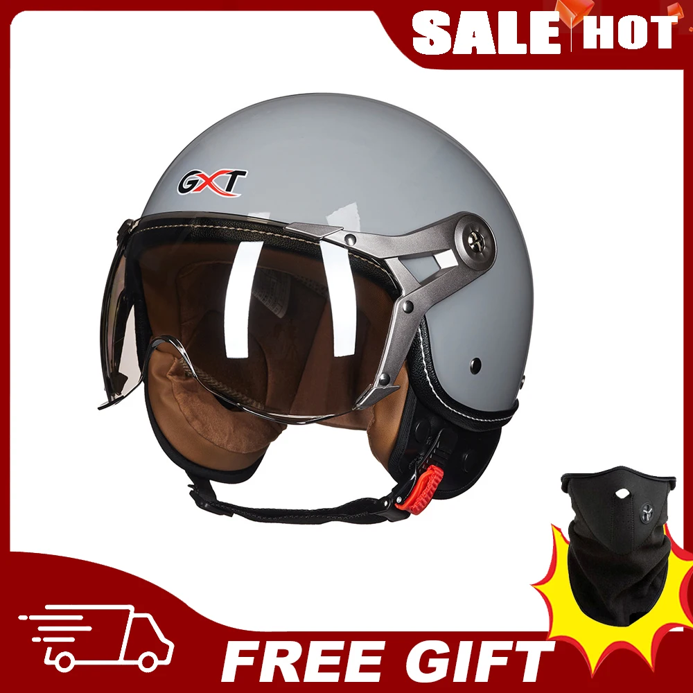

Free Shipping Helmet Motorcycle Double Lens Open Face Casque Moto Capacete Safety Abs Shell Scooter Jet Lightweight Casco Moto