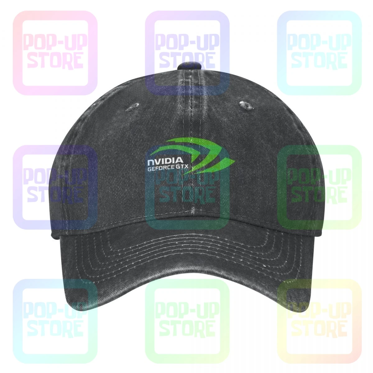 Nvidia Geforce Gtx Graphics Men Geek Logo Washed Denim Baseball Cap Trucker  Hats Pop Hot Deals - Baseball Caps - AliExpress