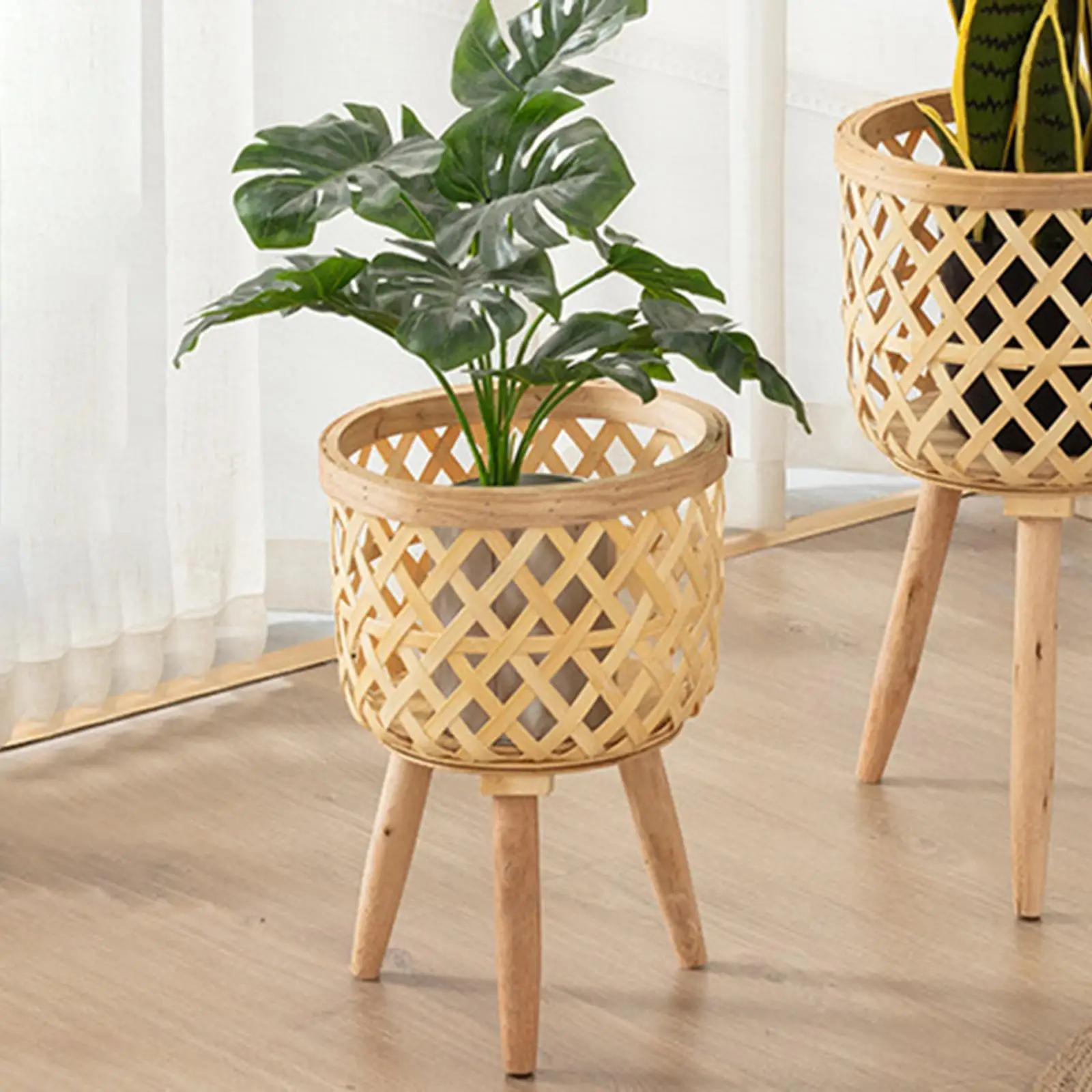 Nordic Style Hand-woven Storage Basket Flower Pot Fruit Rattan Basket Plant  Pot Container Collapsible Seagrass Laundry Basket - AliExpress