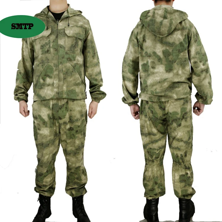 SMTP E40-1 Russian army fan special forces KMX combat suit overalls coat little green man jacket coverwhite flower ruins CP 3