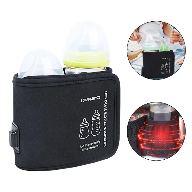 

Baby Bottle Insulation Cover USB Double Bottle Insulation Sleve Constant Temperature Milk Heater Outdoor Portable Warmer