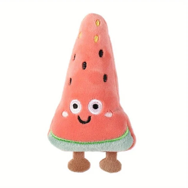 Plush Cat Toys Interactive Kicker Teeth Grinding Fruit Shaped Pet Toy for Kittens 2