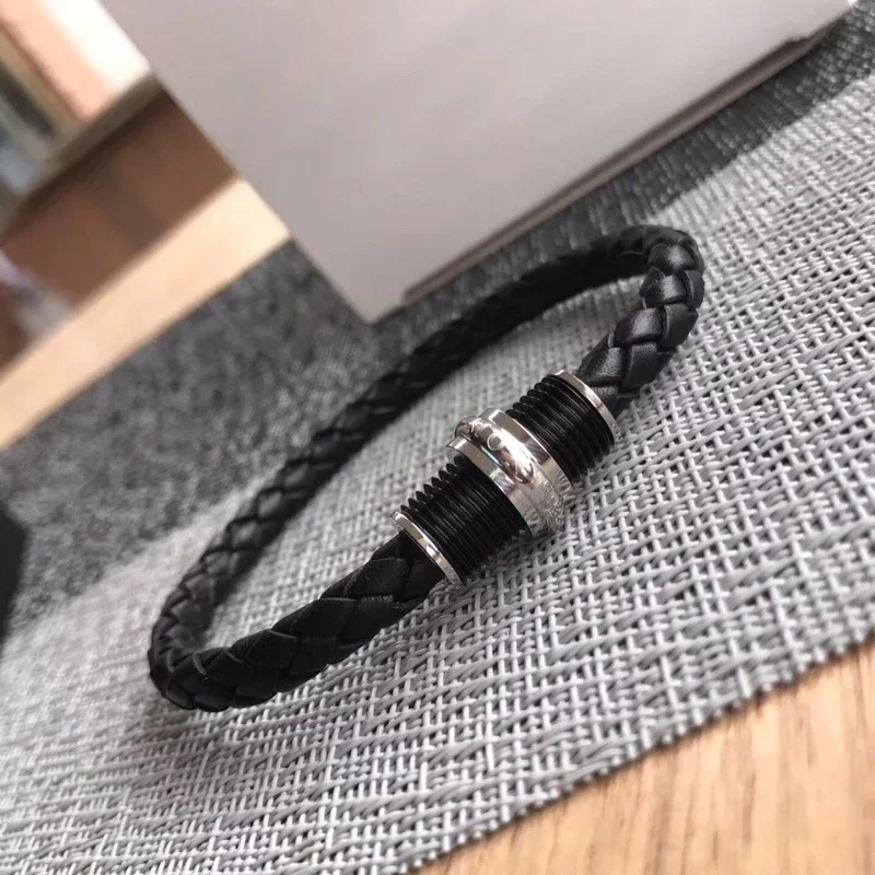 PJS 3 Colors MB High Quality Bracelet Rubber Luxury Stainless Steel Magnet Buckle Trendy And Fashionable Classic With Box Set