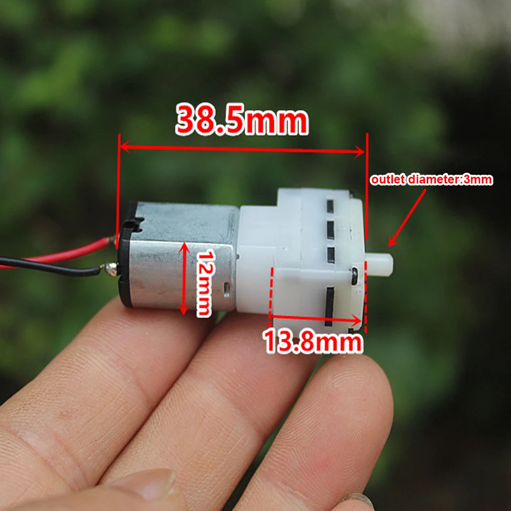 Mini Air Pump Micro 12mm*38.5mm Air Oxygen Pump DC 3V 55kpa 3mm Outlet Fish Tank Sphygmomanometer Aquarium For air pump